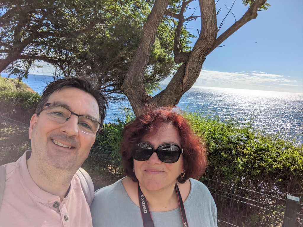 Nicola and Alan on holiday in Maderia.